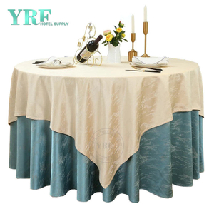 Nappe ronde YRF 132" pouces polyester bleu ciel lavable sans pli pour la fête