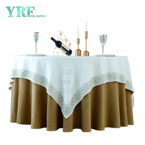 YRF Table Cover Hôtel Mariage 4ft Lin Polyester Rond