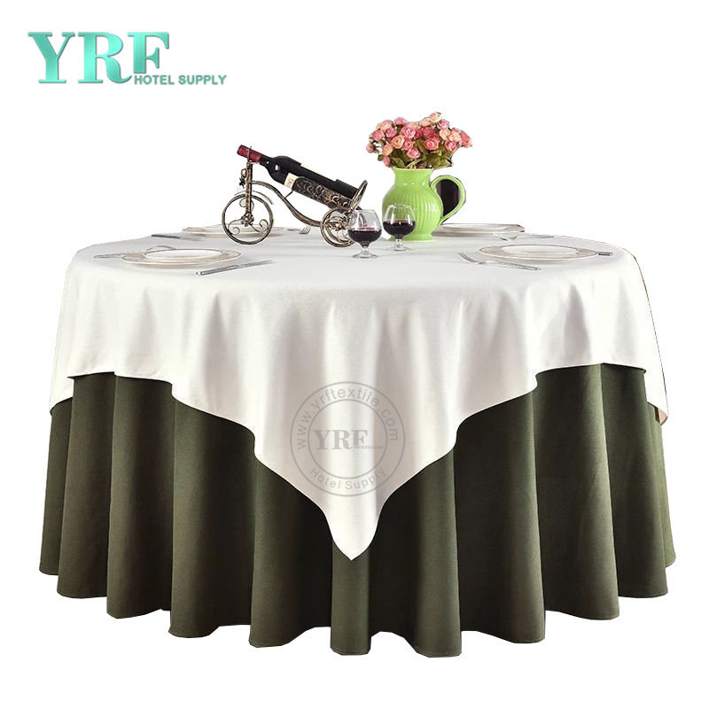 YRF Table Cloth Hotel Banquet 90" Orange 100% Polyester Rond