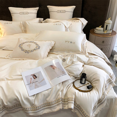 Conception et couleur personnalisées pour les hôtels 4 étoiles Parure de lit double 100 % coton