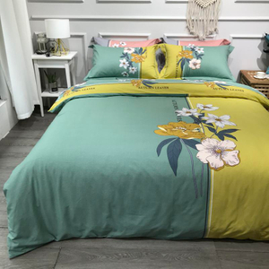 Housse de couette pour lit simple confortable en tissu brossé en coton textile à la maison